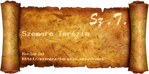 Szemere Terézia névjegykártya